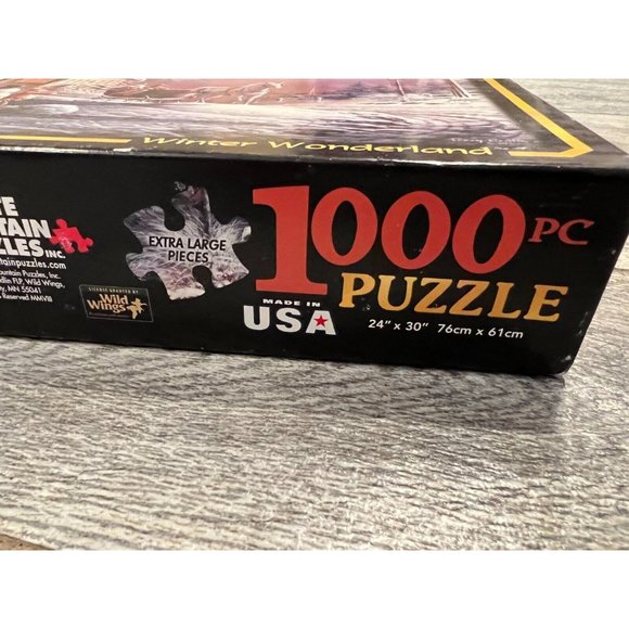 White‎ Mountain Winter Wonderland 1000 Pc Jigsaw Puzzle Terry Redlin 571S USA - Picture 3 of 11